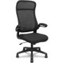 FORÖL Opti524 Silla de oficina con brazos abatibles y mecanismo basculante, Negro